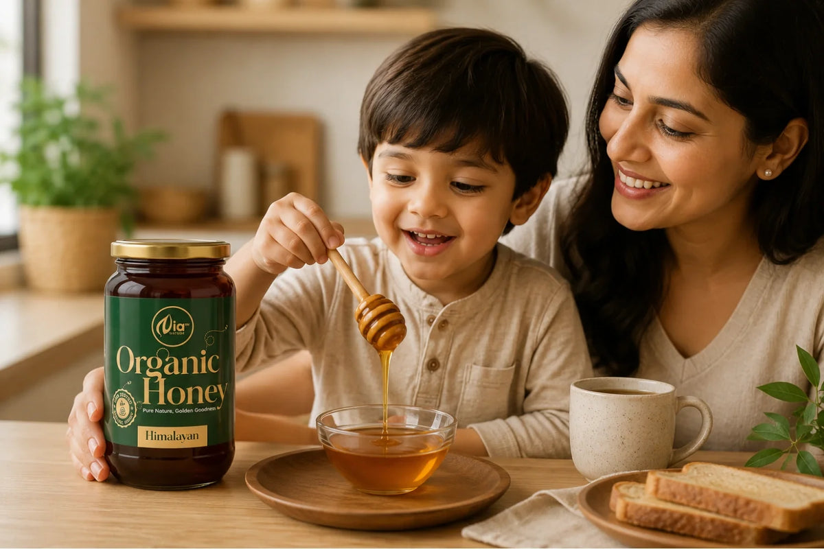 Organic honey for kids , is it safe, what are the benefits, and how to use it